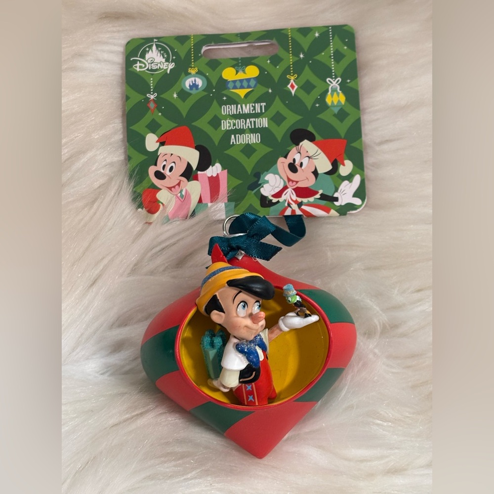 NEW Disney Sketchbook Pinocchio And Jiminy Cricket Droplet Ornament